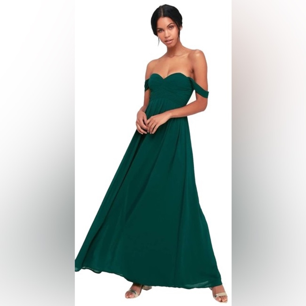 Lulu's Emerald Green Maxi Dress